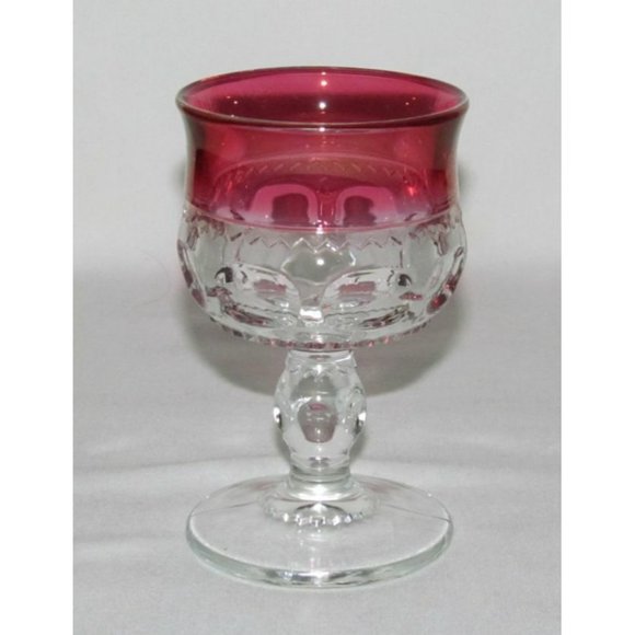 Indiana Glass KINGS CROWN Ruby Stained Cocktail Goblet - Picture 1 of 1